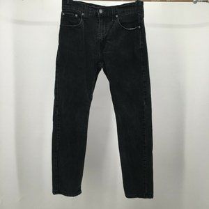 Levis Strauss & Co 502 Jeans Men 30x32 Regular Black Denim Taper Fit Zip Fly